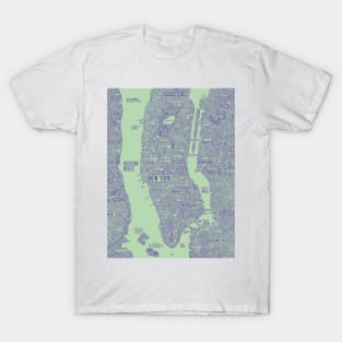 New York city map green T-Shirt